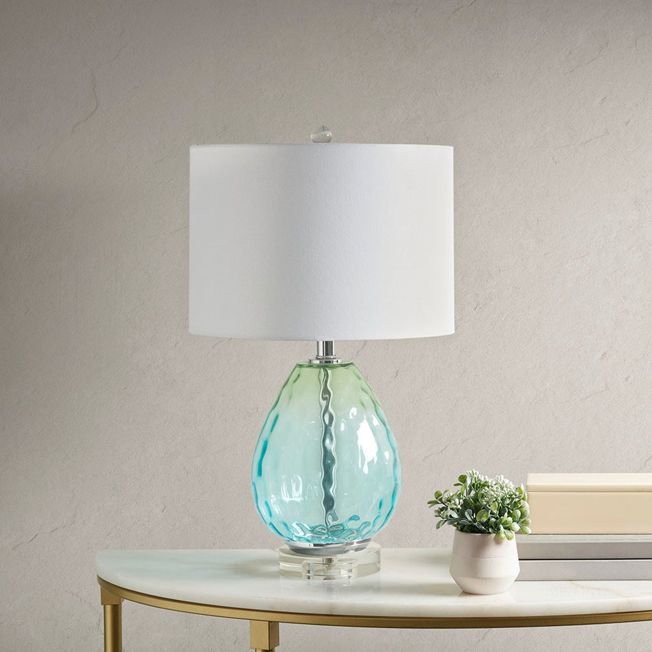 Urban Habitat Borel Ombre Glass Table Lamp - Blue 