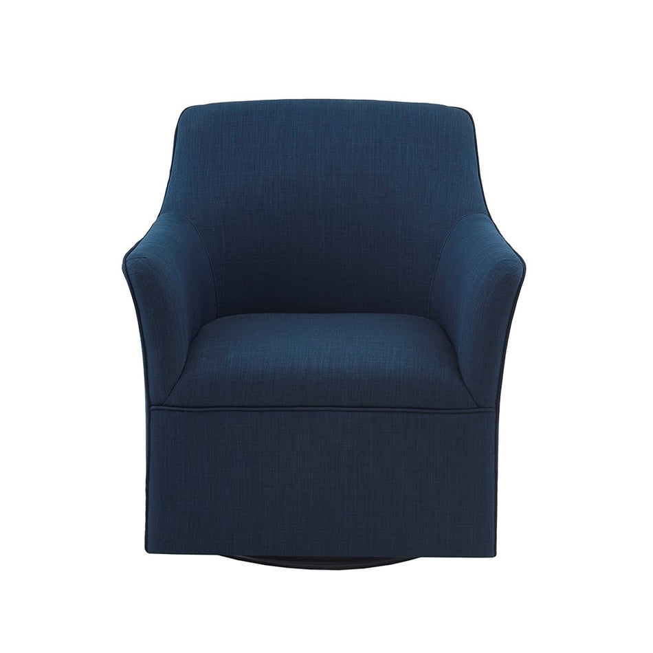 Augustine Swivel Glider Chair - Navy