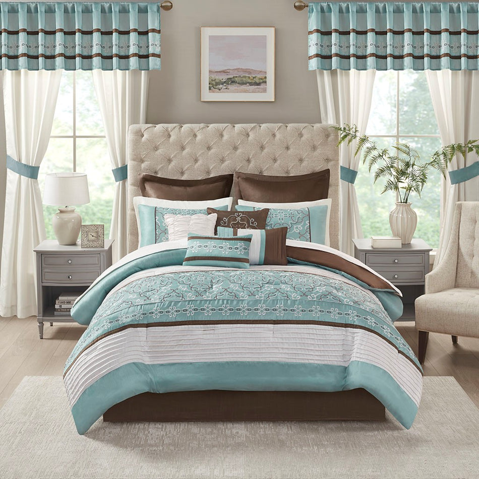 Jelena 24 Piece Room in a Bag - Seafoam - King Size