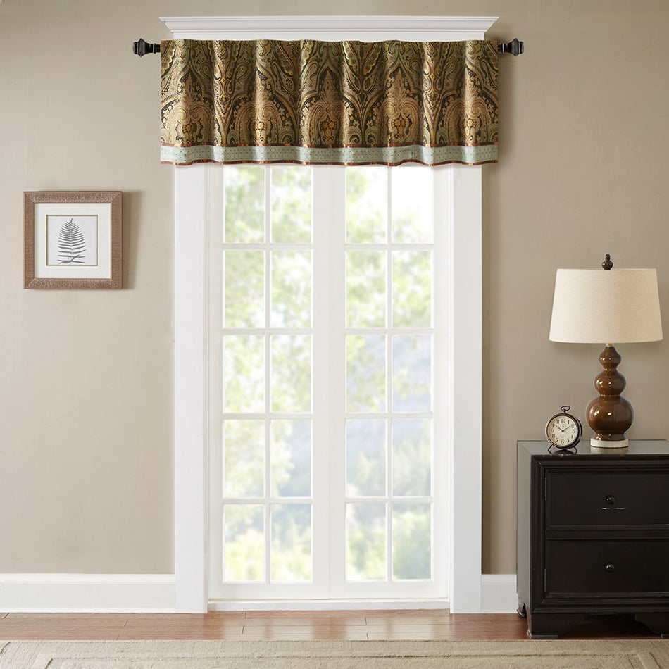 Hampton Hill Canovia Springs Window Valance - Brown - 54x18"