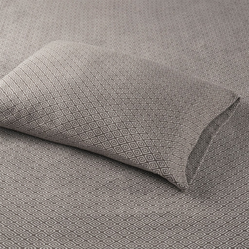 Micro Fleece Sheet Set - Grey Diamond - Twin Size