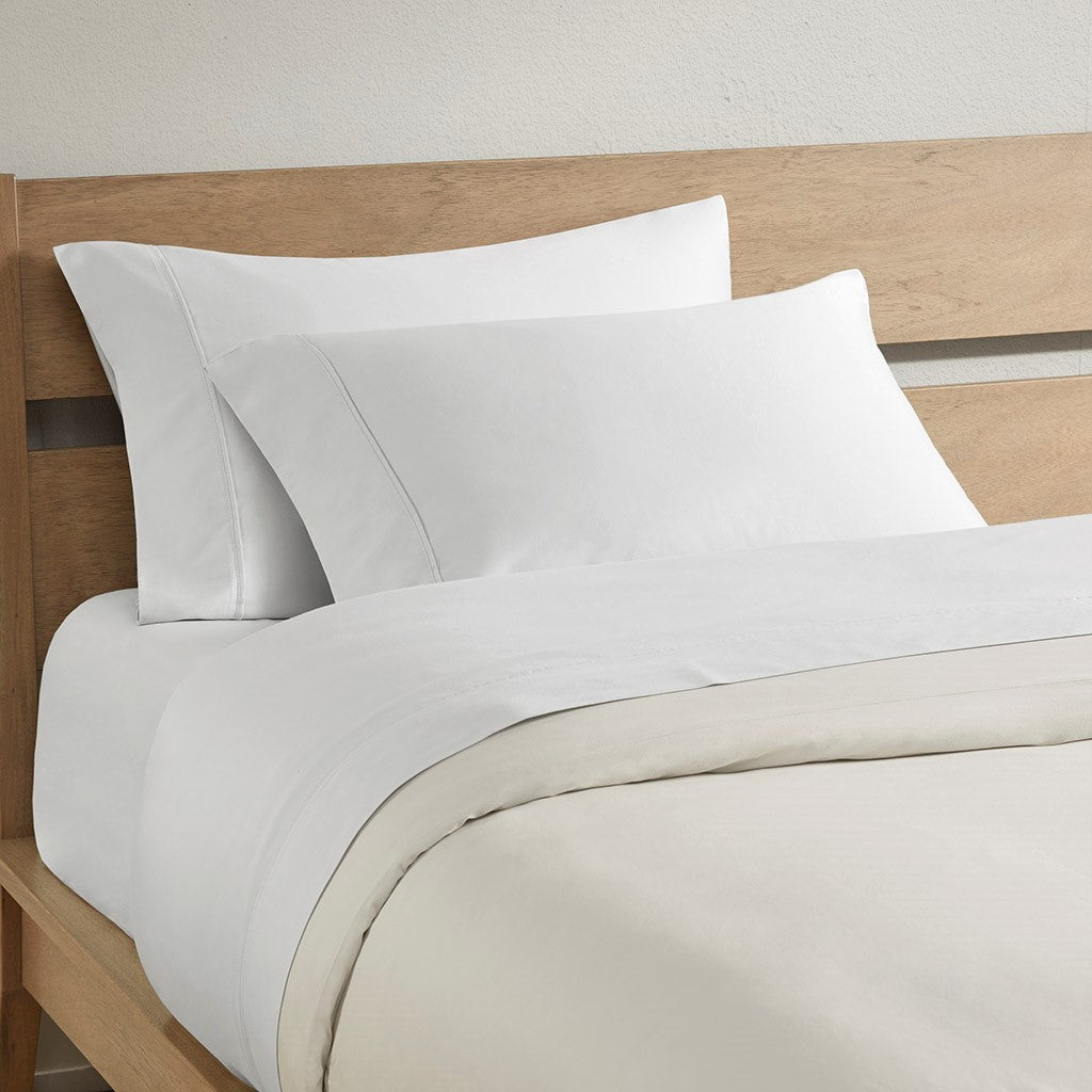 Clean Spaces 300TC BCI Cotton 300TC 2PK BCI Cotton Pillowcase - White - King Case